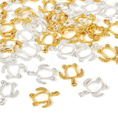 40Pcs 2 Colors Alloy Open Back Bezel Pendants FIND-CD0001-05-1