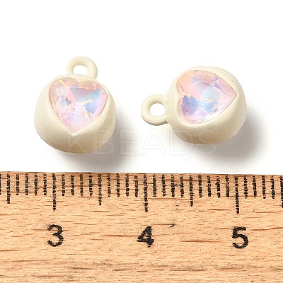Spray Paint Alloy Rhinestone Pendants PALLOY-S186-11I-1