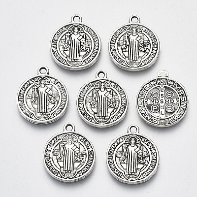 (TIBEB-A9489-AS-FF) Tibetan Style Alloy Pendants LS-TIBEP-N005-12AS-RS-1
