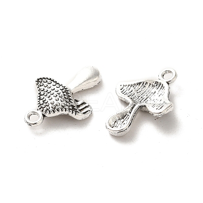 Tibetan Style Zinc Alloy Mushroom Pendants X-TIBEP-R334-289AS-RS-1