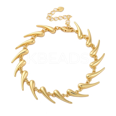 Rack Plating Brass Link Bracelets for Women BJEW-C086-01G-1