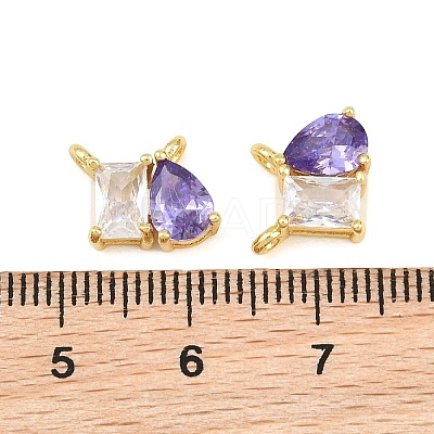 Brass Pave Cubic Zirconia Charms CU-CBA6A75-03G-01-1