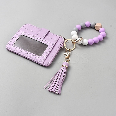 Rectangle Imitation Leather Name Card Holders AJEW-WH20006-60B-1