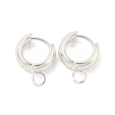 201 Stainless Steel Huggie Hoop Earring Findings STAS-P283-01U-S-1