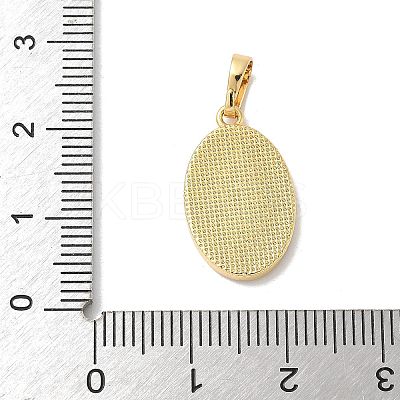 Brass Pave Natural White Shell Pendants KK-S522-07C-G-1