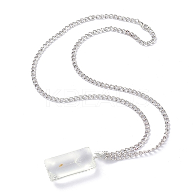 Dandelion Seed Wish Necklace for Teen Girl Women Gift NJEW-Z014-01P-1