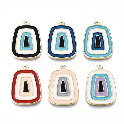 Eco-Friendly Alloy Enamel Pendants ENAM-Q438-009-NR-1