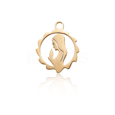 304 Stainless Steel Pendants LS-STAS-CJC0001-01G-1