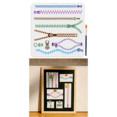 1Pc PET Hollow Out Drawing Painting Stencils DIY-MA0005-74A-1