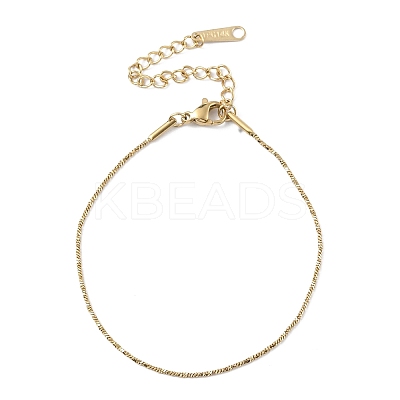 Ion Plating(IP) 304 Stainless Steel Snake Chain Bracelets for Men Women BJEW-M293-05G-1