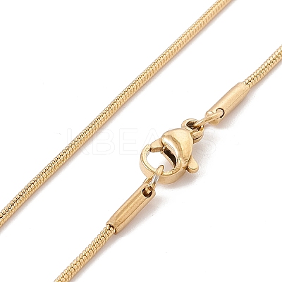 Natural Quartz Flat Round Pendant Necklace with 304 Stainless Steel Snake Chain NJEW-K244-02G-1