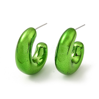 Donut Acrylic Stud Earrings EJEW-P251-31-1