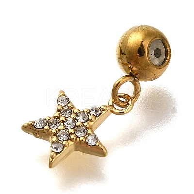 Ion Plating(IP) 304 Stainless Steel Rhinestone Pendants STAS-A104-12G-02-1