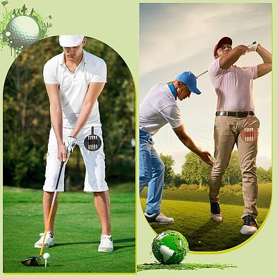 2Pcs 2 Colors Imitation Leather Golf Tees Storage Bags AJEW-CA0003-31-1