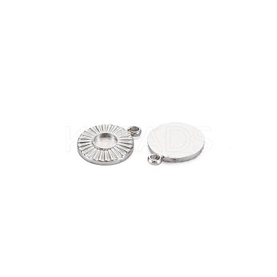 304 Stainless Steel Pendant Enamel Settings STAS-N097-205P-1