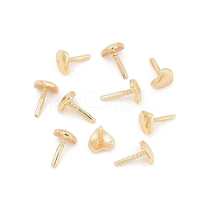 Heart Brass Head Pins KK-U051-02G-01-1