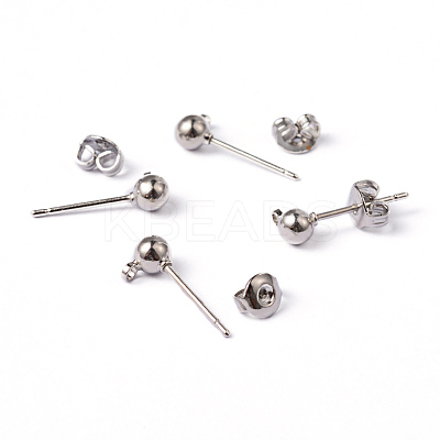 Platinum Color Brass Post Earring Findings X-EC593-1