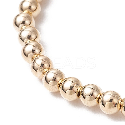 3Pcs 3 Styles CCB Plastic Beads & Opaque Acrylic Beads & ABS Plastic Imitation Pearl Round Beads Stretch Bracelet Set BJEW-JB11605-1