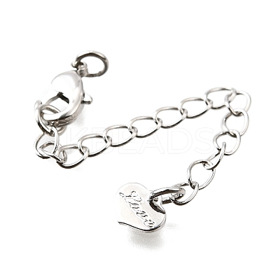 Brass Micro Pave Cubic Zirconia End With Chain KK-V011-27P-1