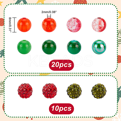 DIY Round Beads Jewelry Making Finding Kit for Christmas DIY-GA0003-52-1