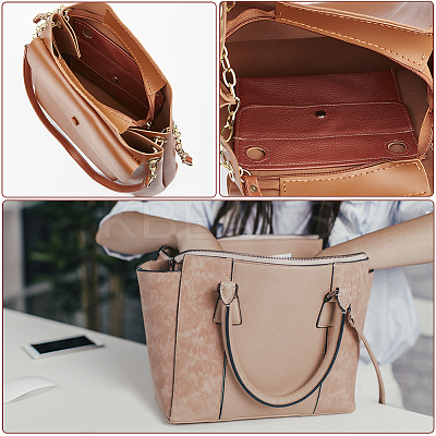 2Pcs 2 Styles PU Imitation Leather Bag Organiser Inserts DIY-WR0002-86-1