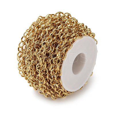 304 Stainless Steel Textured Figaro Chains CHS-S010-03G-1