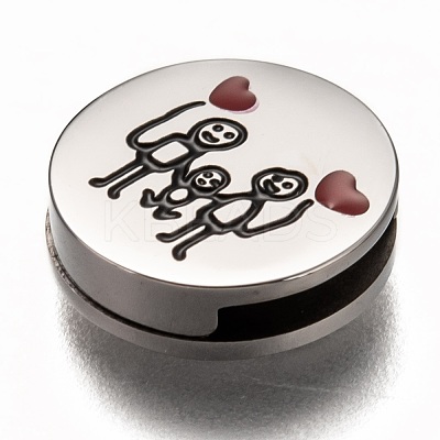 304 Stainless Steel Slide Charms STAS-P270-21P-1
