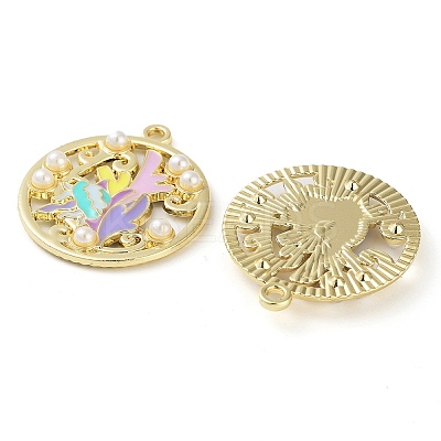 Rack Plating Alloy Enamel Pendants FIND-Q099-08A-01-1
