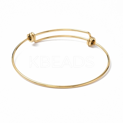 Ion Plating(IP) Adjustable 304 Stainless Steel Bangles Making MAK-F286-01G-1