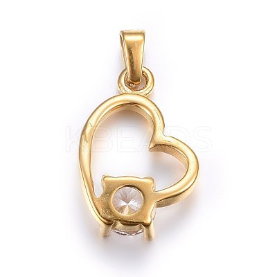 304 Stainless Steel Pendants STAS-P216-50G-1