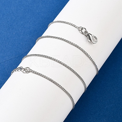Brass Curb Chain Necklaces for Women NJEW-D302-50P-1