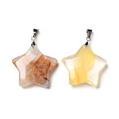Natural Mixed Gemstone Pendants G-I319-04P-C-1