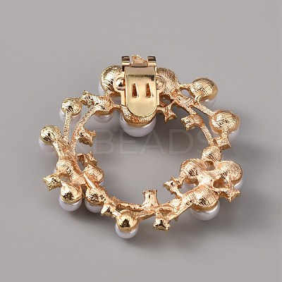 Plastic Imitation Pearl Shoe Decoration AJEW-WH0248-217G-1