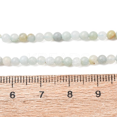 Natural Flower Amazonite Beads Strands G-Z116-A18-3mm-1