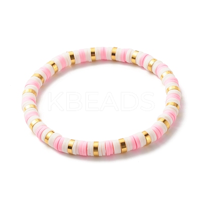 Handmade Polymer Clay Heishi Beads Stretch Bracelets Set BJEW-JB07397-1