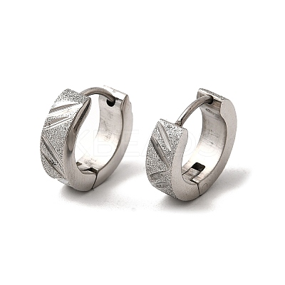 304 Stainless Steel Hoop Earrings EJEW-L302-03A-P-1