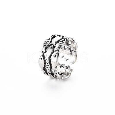 Men's Alloy Cuff Finger Rings RJEW-N029-072-1
