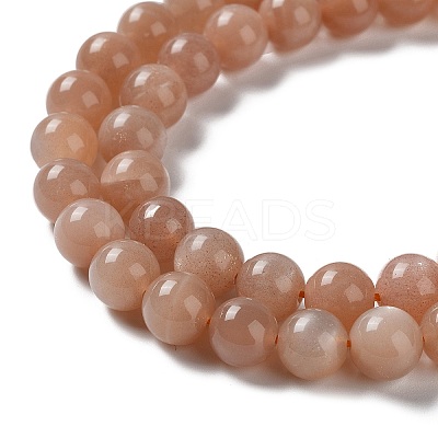 Round Natural Grade B Sunstone Beads Strands LS-G-F222-33-8mm-1