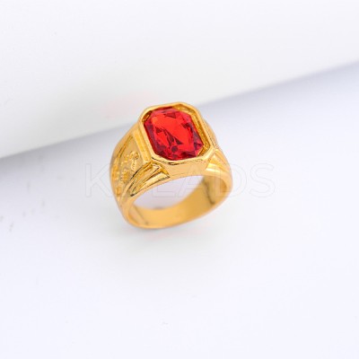 Alloy Rhinestone Finger Rings for Men FS-WG512DB-12-1