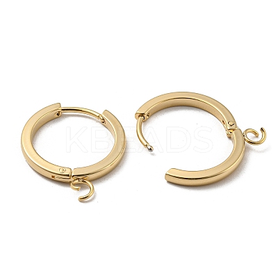 201 Stainless Steel Huggie Hoop Earrings Findings STAS-A167-01D-G-1