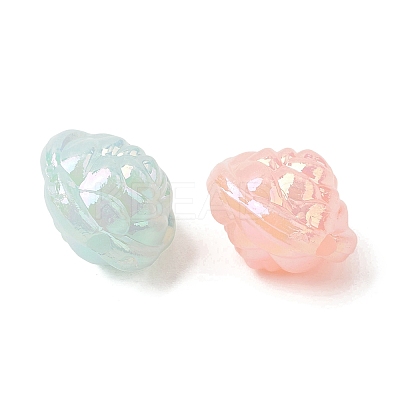 UV Plating Opaque Acrylic Beads OACR-G058-17A-1