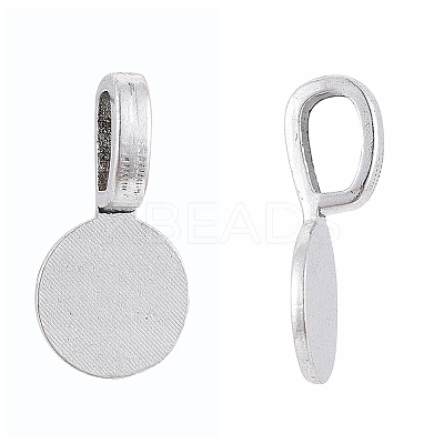 Tibetan Style Alloy Glue On Flat Pad Pendant Bails LS-TIBEP-1124-AS-LF-1