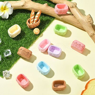 28Pcs 7 Colors Opaque Resin Cabochons RESI-CJ0004-67-1