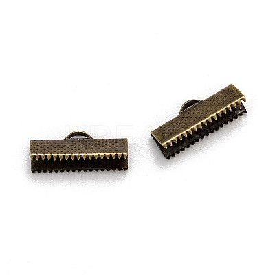 Iron Ribbon Crimp Ends IFIN-S008-AB-NF-1