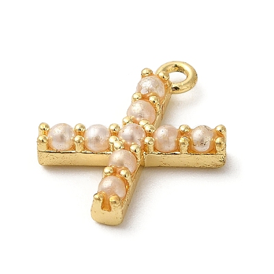 Plastic Imitation Pearl Pendants KK-P230-17G-X-1