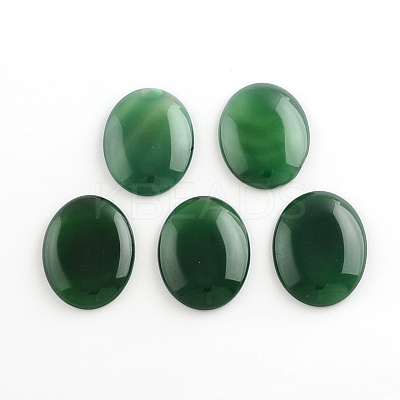 Natural Green Agate Gemstone Cabochons G-R270-14-1