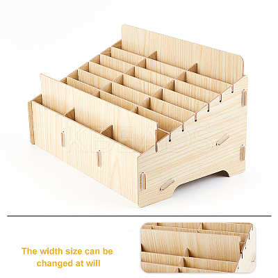 24-Grid Wooden Cell Phone Storage Box CON-WH0094-05B-1