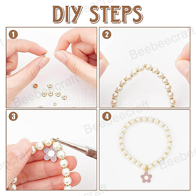 80Pcs 2 Colors 304 Stainless Steel Spacer Beads STAS-BBC0004-30-1