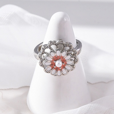 Dasiy Rotatable Open Cuff Rings for Women LS-RJEW-C118-06P-1