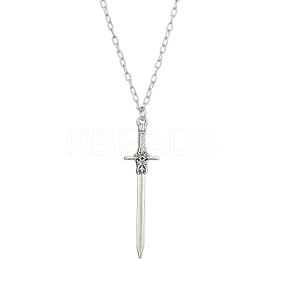 Gothic 304 Stainless Steel Cable Chain Necklaces NJEW-JN04983-01-1